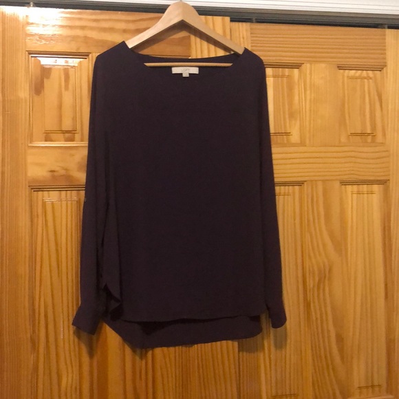 LOFT Tops - Purple long sleeve blouse